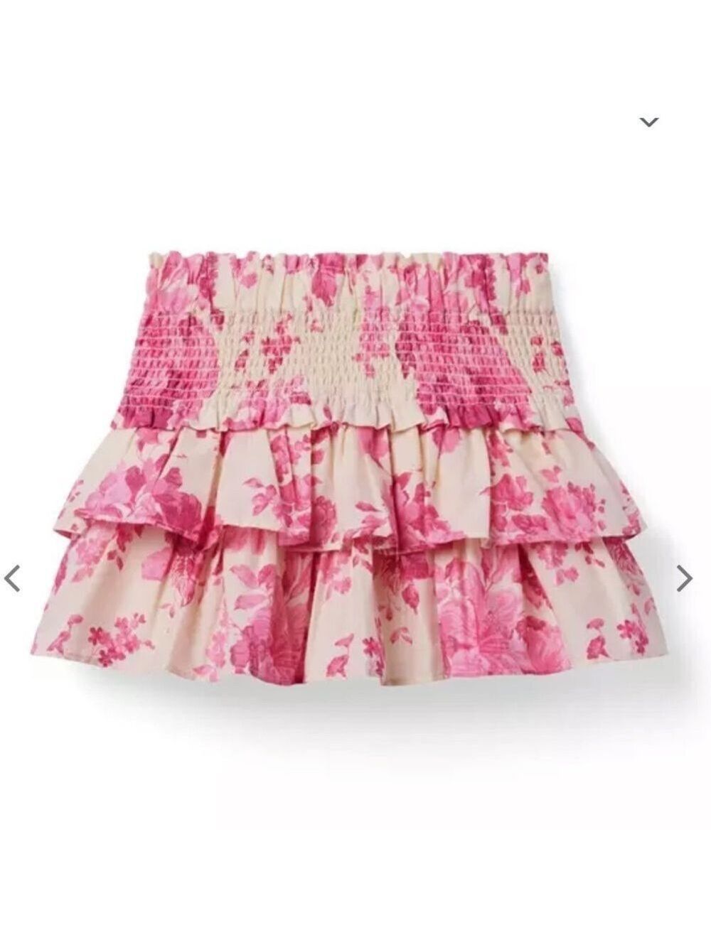 Janie and Jack Pink Floral Ruffle Skirt